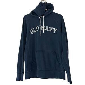 Vintage old navy thrashed distressed spell out hoodie Y2K  oversized grunge M